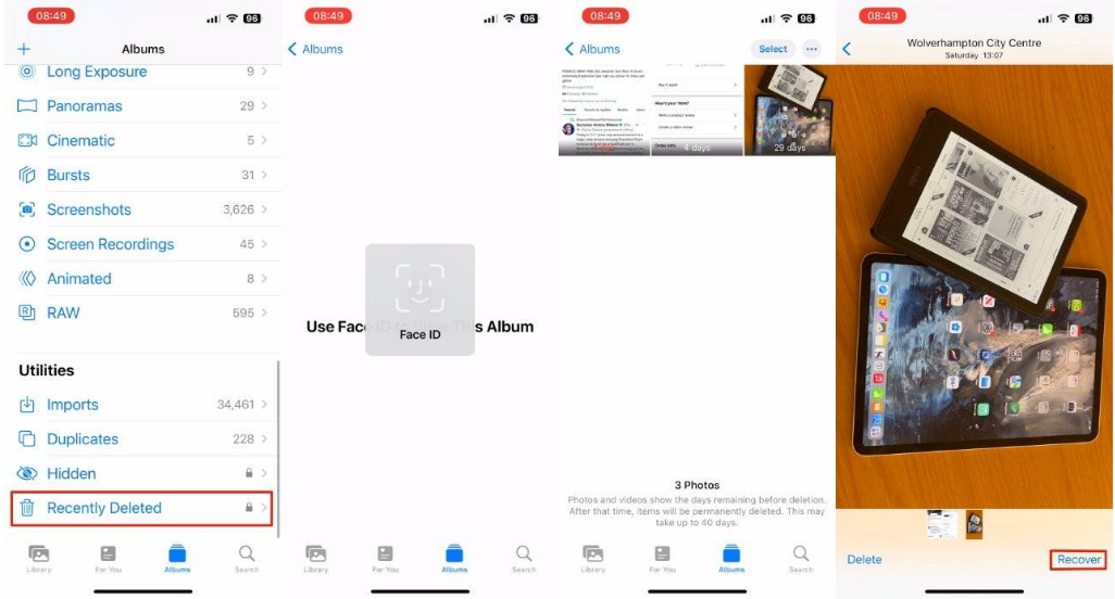 弥渡苹果14维修分享 iPhone14 上恢复已删除的照片 