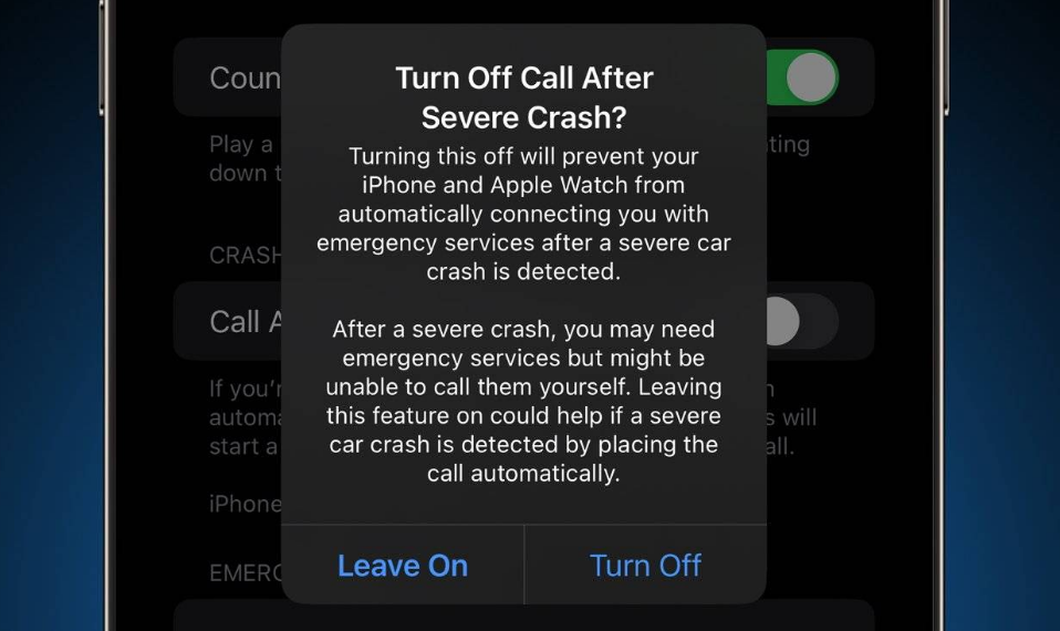 弥渡苹果14维修分享 iPhone 14 和 Apple Watch 上关闭崩溃检测 